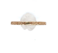 10k Yellow Gold Baby Infant Band Ring with Floral Design Size 0 Jewelry (#J6189)