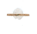10k Yellow Gold Baby Infant Band Ring with Floral Design Size 0 Jewelry (#J6189)