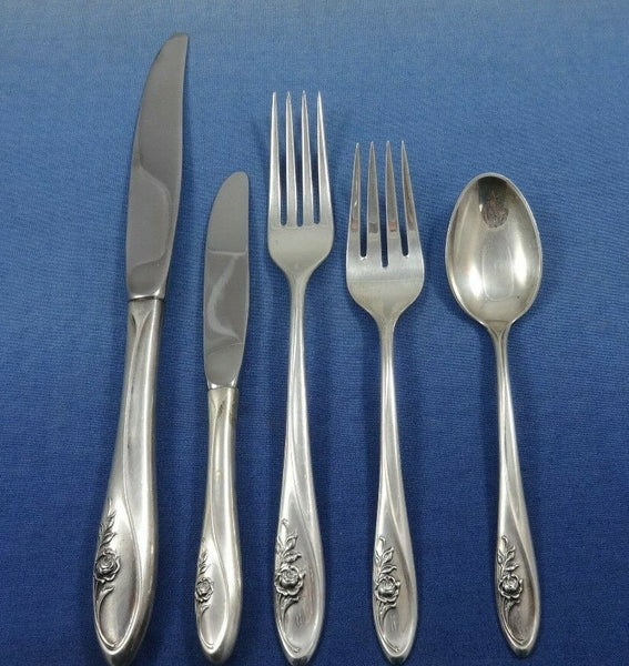 Sculptured Rose by Towle Sterling Silver Flatware Set For 12 Service 67 Pieces
