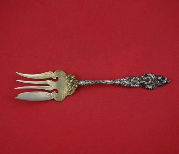 Les Six Fleurs by Reed and Barton Sterling Silver Cold Meat Fork GW Art Nouveau