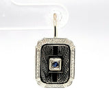 14k White Gold Genuine Natural Sapphire Earrings (#J5526)