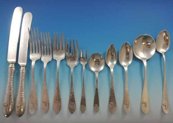 Van Dyke by International Sterling Silver Flatware Set Service 157 pc L Monogram