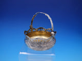 Russian 875 Silver Sugar Basket with Swing Handle and Gold Wash Interior (#4299)