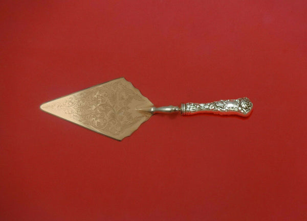 Bridal Rose by Alvin Sterling Silver Pastry Server Fancy Vermeil 11 1/2" Custom