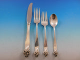 Orchid Elegance by Wallace Sterling Silver Flatware Set for 8 Service 54 Pieces