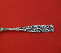 Whiting Sterling Silver Berry Spoon Gold Washed 8 3/8" Serving Silverware