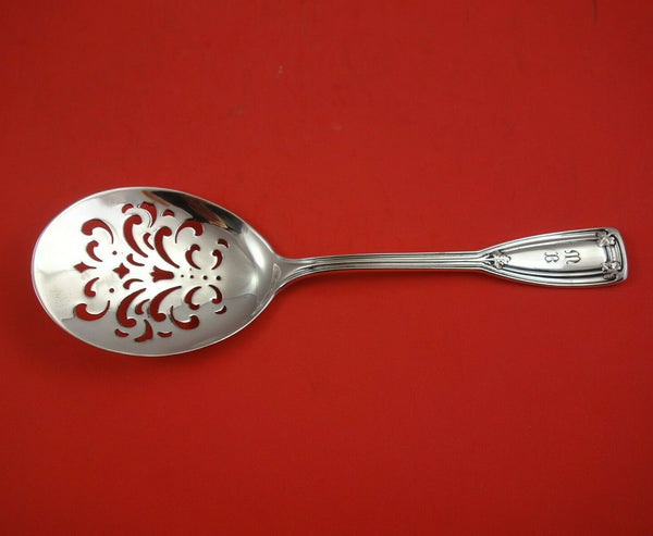 Saint Dunstan by Tiffany and Co Sterling Silver Fried Egg Server Floral Piercing