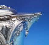 Portuguese .833 Silver Tea Set 4pc Brick Motif Roses Gothic Archway w/Tray #7213