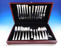 Square by Adler / Blanchard Sterling Silver Flatware Set Service 74 pcs Dinner