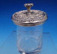 Repousse by Kirk Sterling Silver and Engraved Glass Jam Jar w/Grapes #17 (#7653)