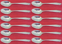 Stradivari by Wallace Sterling Silver Demitasse Spoon Set 12 pieces 4"