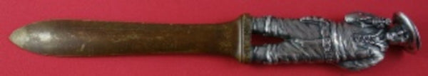 Applied Metals by Gorham Sterling Silver Paper Knife with Bandit 9 3/4"  Figural