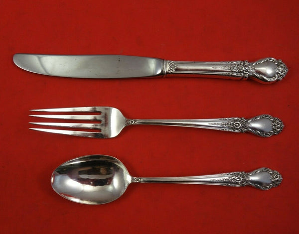 Brocade by International Sterling Silver Junior Set 3-Piece 7" Vintage Heirloom