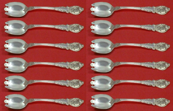 Sir Christopher by Wallace Sterling Silver Ice Cream Dess. Fork Custom Set 12pcs