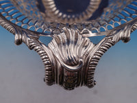 English Georgian Sterling Silver Basket with Swing Handle Pierced Ribbon (#8388)