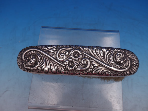 Fuchs & Beiderhase Sterling Silver Vintage Clothes Brush Repousse Floral (#6943)