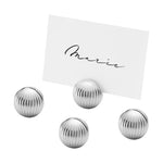 Bernadotte by Georg Jensen Stainless Steel Table Card Holders 4pc - Vtg NOS
