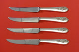 Pendant-Of-Fruit by Lunt Sterling Silver Steak Knife Set 4pc HHWS Custom 8 1/2"