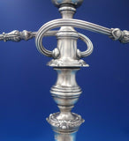 Silver on Copper Candelabra Pair Three-Light 20 inch #6449