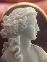 14k Rose Gold Victorian Stone Cameo Pin (#J333)