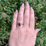 Platinum 2.34 Carat Genuine Natural Spessartine Garnet and Diamond Ring (#J7616)