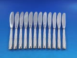 Camellia by Gorham Sterling Silver Butter Spreaders HH Modern Set 12pcs 6 1/4"