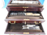 Perles by Christofle Sterling Silver Flatware Service 12 Set 132 pcs Fitted Box