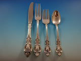 Grand Victorian by Wallace Sterling Silver Flatware Set For 12 Service 54 Pieces