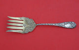 Chrysanthemum by Durgin Sterling Silver Fish Serving Fork Gold Washed 8"