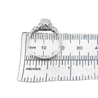 14k White Gold Art Deco .75ct Genuine Natural Diamond Filigree Ring (#J4432)