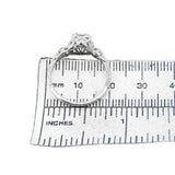 14k White Gold Art Deco .75ct Genuine Natural Diamond Filigree Ring (#J4432)