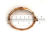 Victorian 9k Rose Gold Diamond Bangle Bracelet (#J5534)
