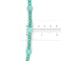 9-10mm Kingman Genuine Turquoise and 6mm Campito Bead Necklace 24 1/4" (#J6760)