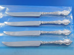 Du Barry by International Sterling Silver Steak Knife Set 4pc Texas Sized Custom