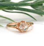 Victorian 14k Yellow Gold .37ct Rose Cut Genuine Natural Diamond Ring (#J7484)