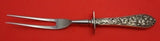 Easter Lily by Frank Whiting Sterling Silver Roast Carving Fork HH WS 11 1/4"