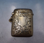 Smith and Bartlam English Estate Sterling Silver Match Safe Vermeil Ivy #6842-2