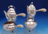 Blossom by Georg Jensen Sterling Silver Tea Set 4pc (#8801) Beautiful!