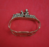 Labors of Cupid Figural 835 Silver W. Germany Napkin Ring w/ Child & Squirrel