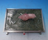 Edward I. Farmer by Farmer Inc. Sterling Silver Dresser Box Jade Quartz (#5576)