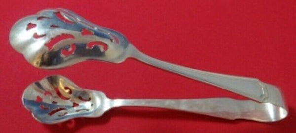 Fairfax by Durgin-Gorham Sterling Silver Ice Tong Pierced Double Spoon 7 1/2"