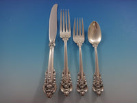 Grande Baroque By Wallace Sterling Silver Flatware For 24 Set 100 Pieces
