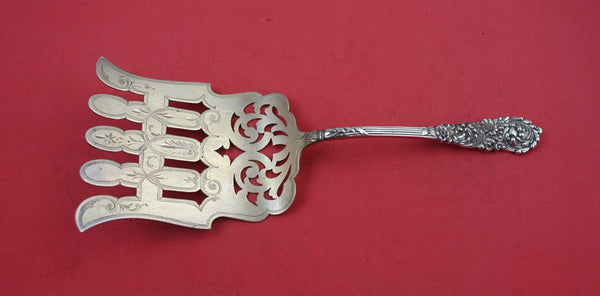 Trajan by Reed and Barton Sterling Asparagus Serving Fork GW engraved  9 1/4"