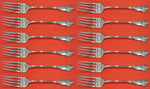 Grand Colonial by Wallace Sterling Silver Salad Fork Set 12 pieces 6 1/4"