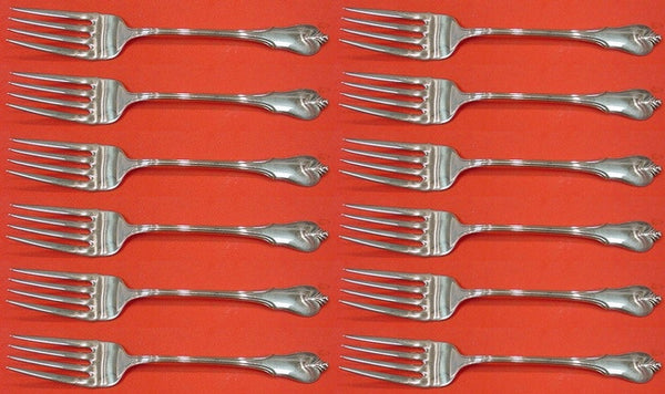 Grand Colonial by Wallace Sterling Silver Salad Fork Set 12 pieces 6 1/4"