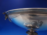Gorham Coin Silver Compote with Pedestal and Two 3-D Stag Heads 18.5 ozt (#7171)