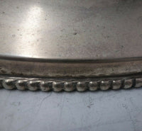 Beaded by GM English Silverplate Plateau Mirror 17" x 4" w/ Dragon Crest (#5881)