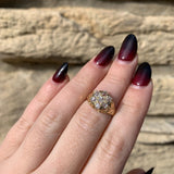 14k and 10k Gold Mine Cut Genuine Natural Diamond Cluster Men's Ring (#J6297)