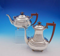 Adie Brothers English Sterling Silver Tea Set 7pc w/Tray George II Style (#3418)