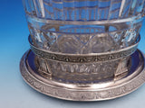 Victorian Silverplate & Cut Glass Biscuit Jar 3-D Sphinx Silber Fleming (#9218)